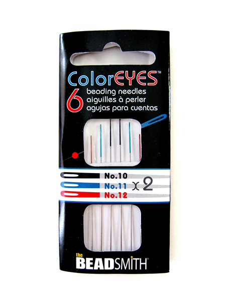 色付きビーズ針アソート（10号・11号・12号 各2本）
