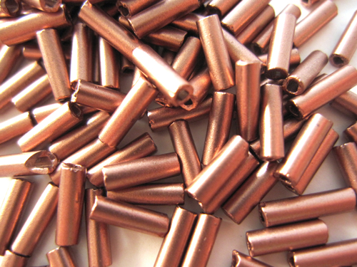 チェコ製 7mm竹 丸穴（ブロンズコッパー/クリスタル）