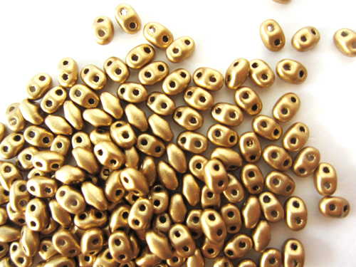 ミニデュオビーズ　2x4mm （ブロンズペールゴールドＣＲ）