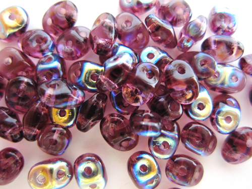 スーパーデュオビーズ　2.5x5mm （アメジストAB）