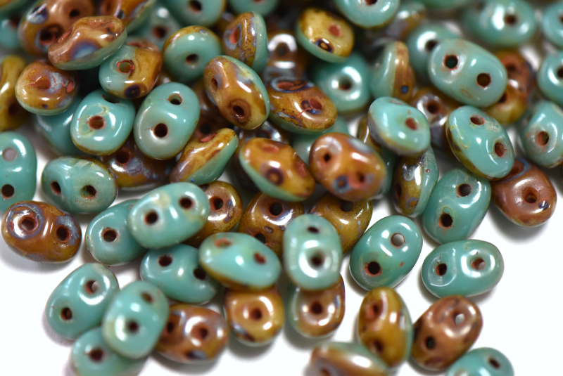 DUETS グリーンターコイズ/アイボリーダークトラバーチン