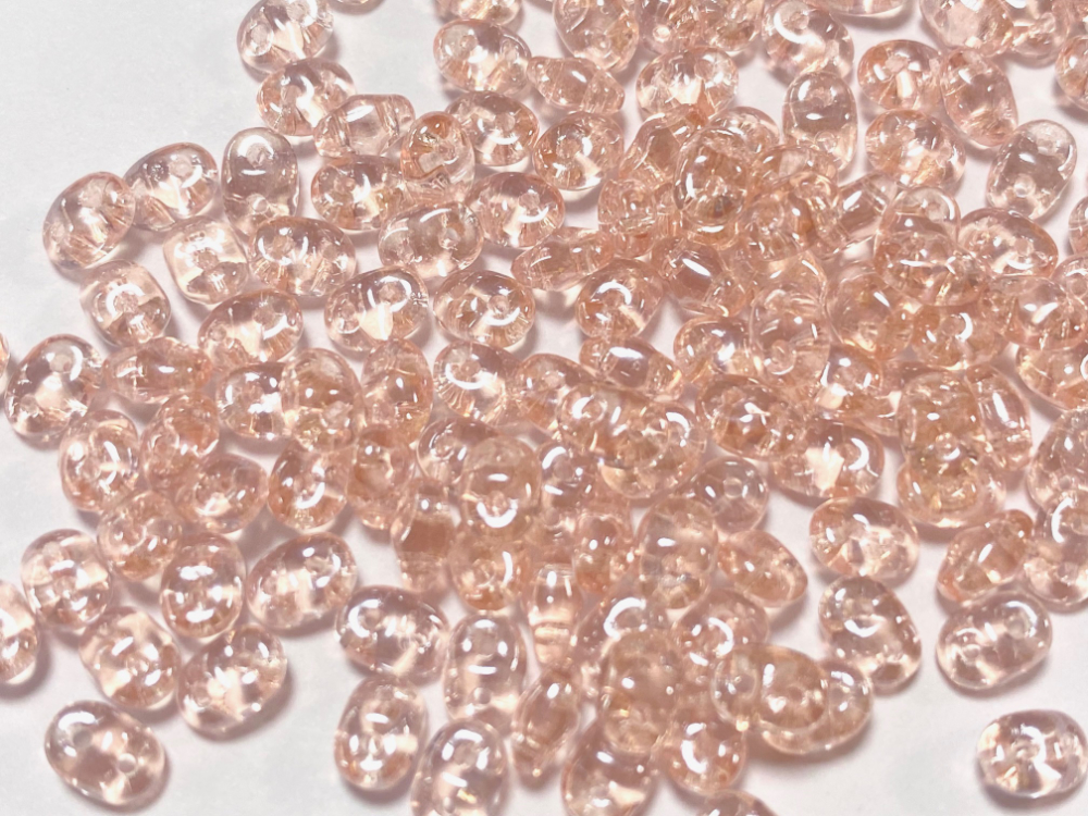 スーパーデュオビーズ　2.5x5mm （ロザリン/ホワイトラスター）