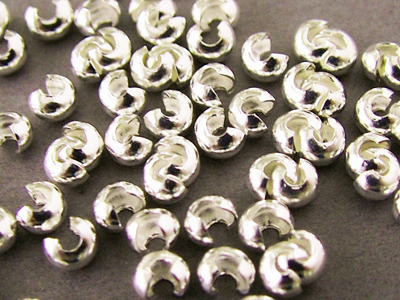 クリンプビーズカバ－　3mm　シルバーカラー