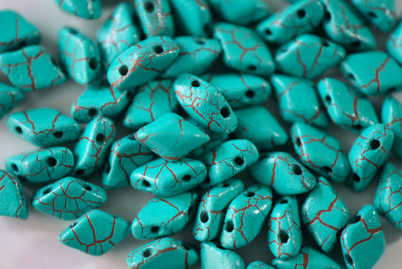 GEMDUO ジェムデュオ　8x5mm （IONIC ターコイズグリーン/ブラウン）