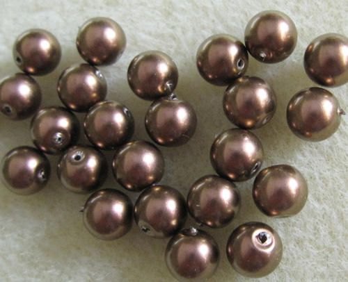 ガラスパール　ダークブラウン （シャイン） ８ｍｍ