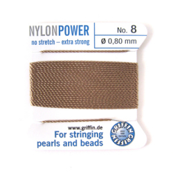 グリフィンビーズコード（ナイロン）　ベージュ