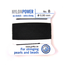 グリフィンビーズコード（ナイロン）　ブラック