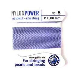 グリフィンビーズコード（ナイロン）　ライラック