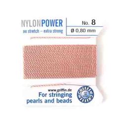 グリフィンビーズコード（ナイロン）　ライトピンク