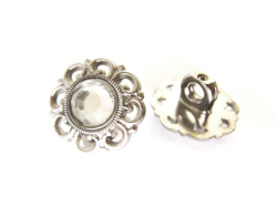 ドイツ製ボタン（シルバーレジンストーン）