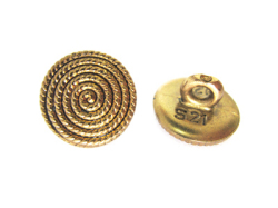ドイツ製ボタン（プラスティック アンティークシルバー渦巻き）
