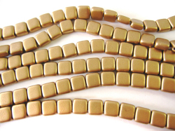 ★２ホール・タイルビーズ6x6mm （マットメタリックフラックス）