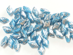 GEMDUO ジェムデュオ　8x5mm （シルバースプラッシュ ブルーターコイズ）