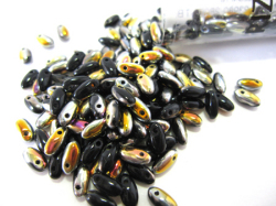 Rizoビーズ 2.5x6mm ジェットマレア　 約22g/ケース