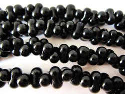 ファルファーレビーズ　3.2x6.5mm　（ジェット） 糸通し 約48～50ｃｍ/本