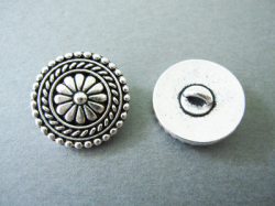 ピューターボタン（バリボタン）18ｍｍ　アンティークシルバー