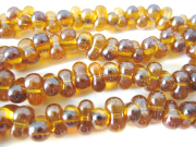 ファルファーレビーズ　3.2x6.5mm　（トパーズラスターＳ/Ｌ） 糸通し 約48～50ｃｍ/本