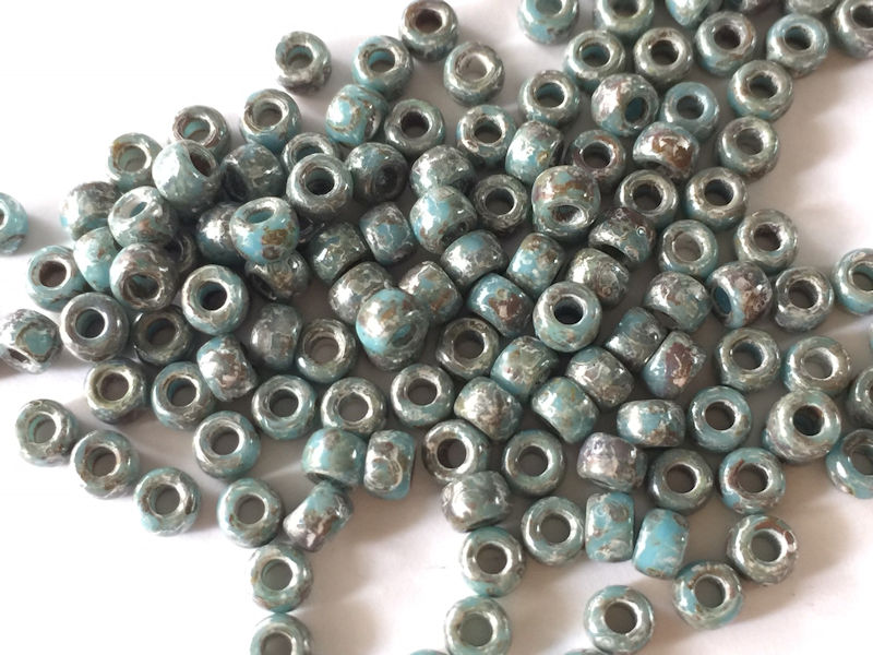 MATUBOビーズ（7/0） （ターコイズブルー/ピカソ）