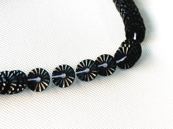 【糸通しスパンコール】 ソレイユ 5mm　ブラック