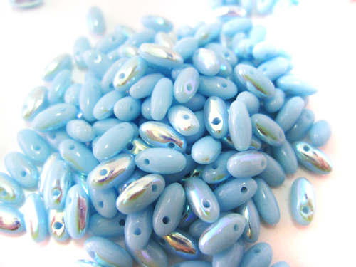 Rizoビーズ 2.5x6mm ターコイズAB　 約22g/ケース