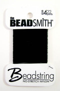 ナイロンビーズストリング糸＃４（カード）22yd/ブラック