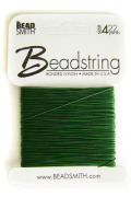ナイロンビーズストリング糸＃４（カード）22yd/グリーン