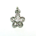 ハンギングチャーム　フラワー型　シルバー