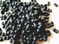 ファルファーレビーズ　2x4mm　マットブラック（ツヤ消）