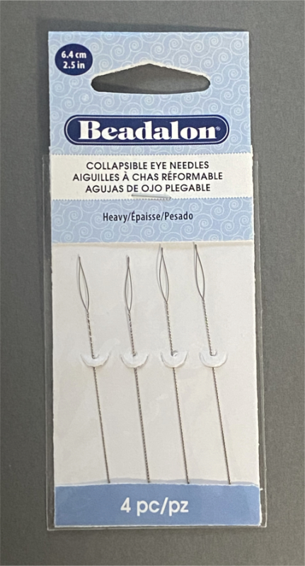 Beadalon（ビーダロン） ビーズ通し（ヘビー） 4本組 elm green