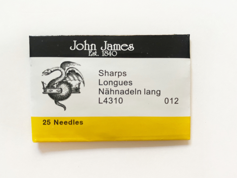 ジョンジェイムス・Sharpsビーズ針（短針） 25本入り　12号