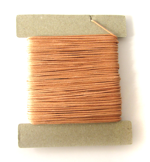 ワックスコットンコード（ライトブラウン）　Φ１ｍｍ　約２５ｍ