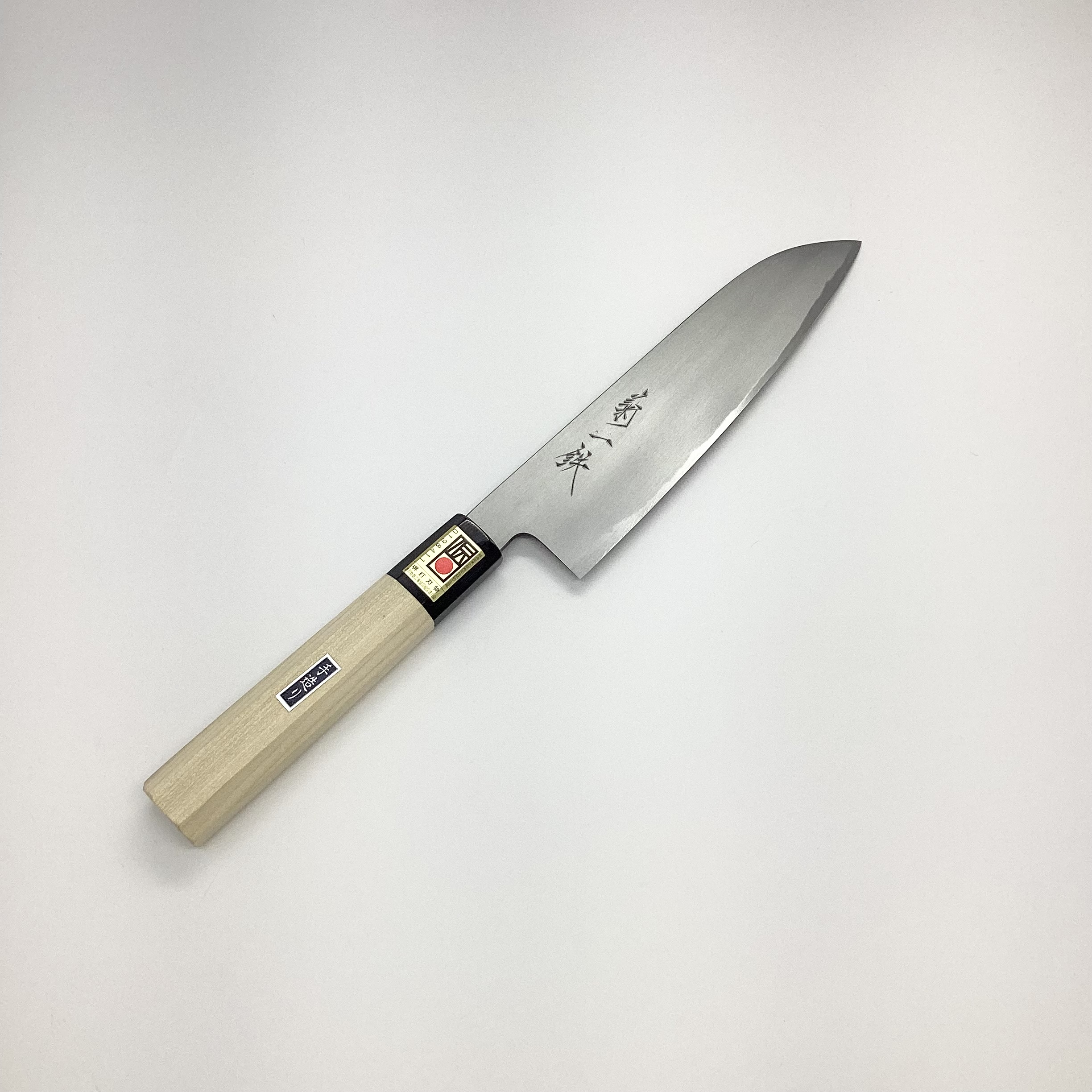 【伊野忠刃物製作所】7　菊一鉄 両刃文化　180mm 白二鋼