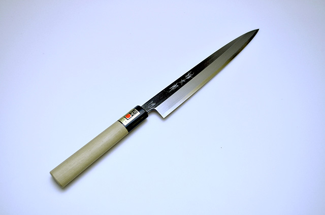 【ノムラ刃物】1　祥太郎作 刺身包丁 210mm白鋼 水牛柄