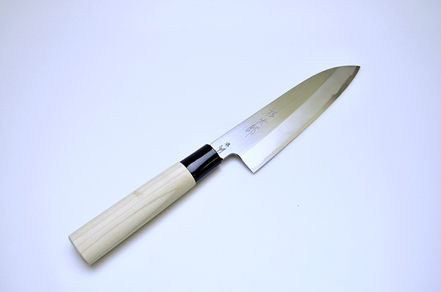 【ノムラ刃物】36　祥太郎作 文化包丁180mm 白二鋼 水牛柄