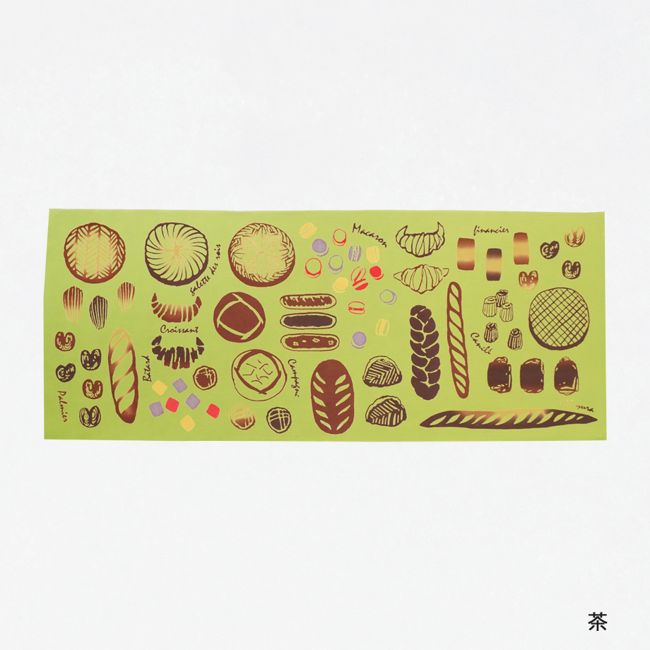 sakai kitchen 〈堺キッチン〉【にじゆら】手ぬぐい　boulangerie Esquisse-France 茶