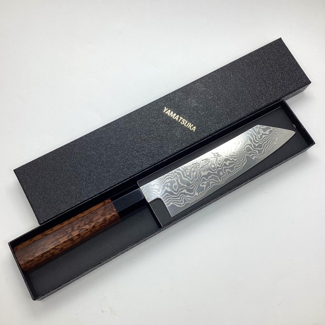 山塚尚剛刃物】切付文化165㎜ 銀三ニッケルダマスカス