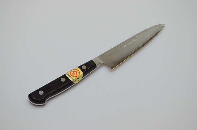 【ダイキチ】A4　堺源吉作　口金付　モリブデン鋼　ペティナイフ　120mm