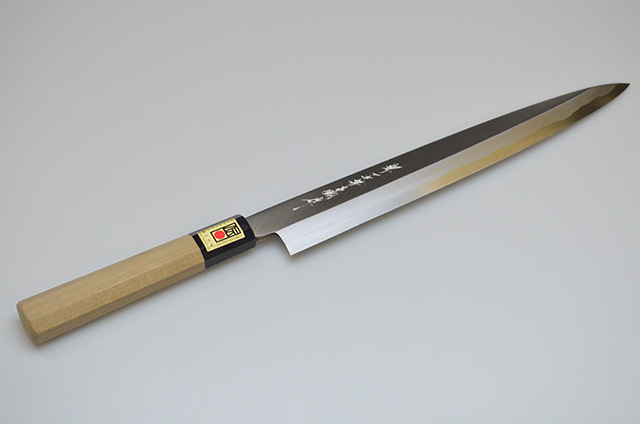 【ダイキチ】31　堺一文字吉國作 柳刃包丁 270mm 八角柄　青2鋼