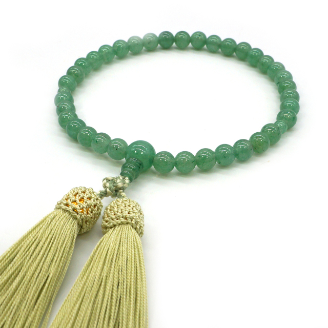 山田念珠堂】南米翡翠片手共仕立頭付弥勒房