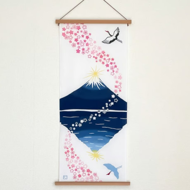 【にじゆら】桜舞うダイヤモンド富士