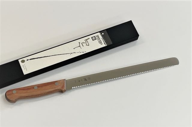 馬場刃物製作所】F1 SAKAI ICHIJI 808 パン切包丁 250mm,鋼包丁
