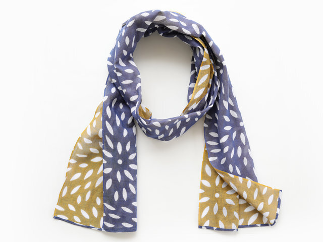 【竹野染工】ガーゼストール　遠花火