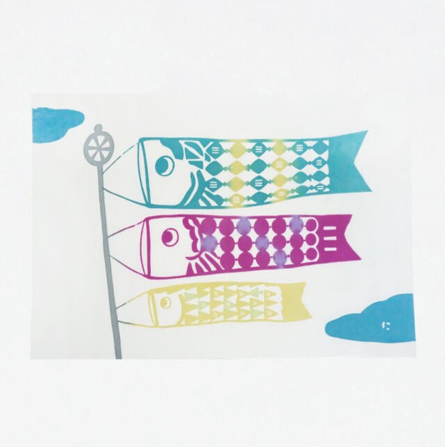 【にじゆら】手ぬぐい　爽やかなこどもの日