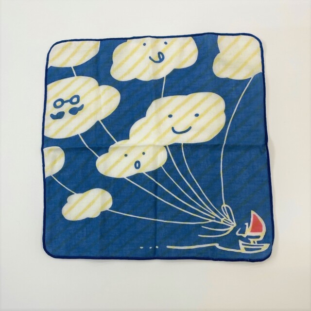 【左海壷人】注染ダブルガーゼハンカチ ヨット