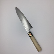 堺 孝行 SG2 鎚目 ダマスカス 切付牛刀包丁 190mm 紫檀 (口輪
