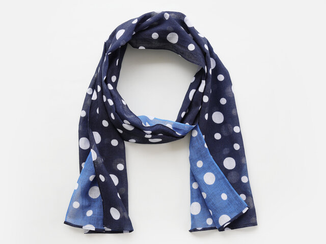 【竹野染工】ガーゼストール　雪あられ