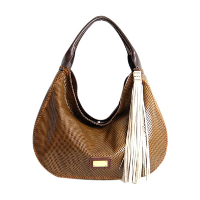 EMBRACE パンチングレザーハンドメイドバッグ　EB-7295ｋｈ