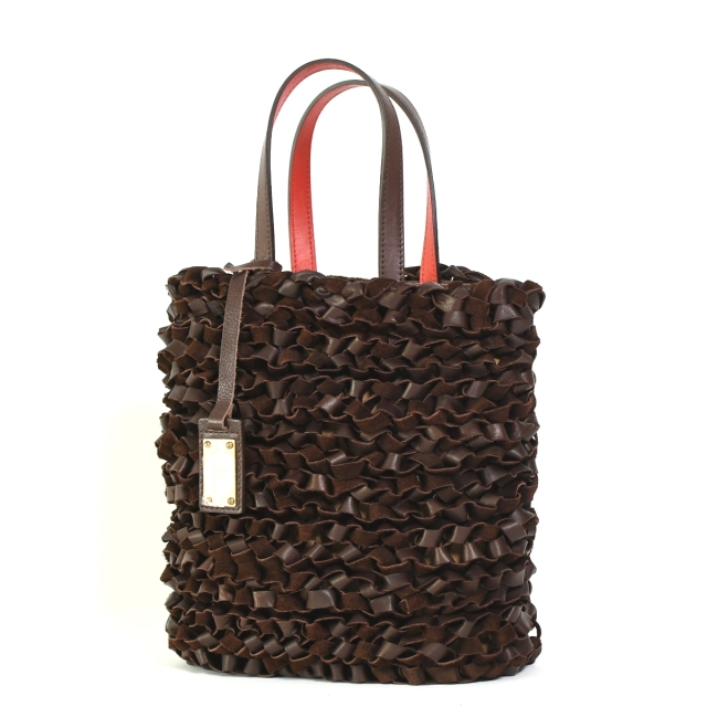 embrace(エンブレイス) 手編み レザーニッティング ミニトートBag EB-7518
