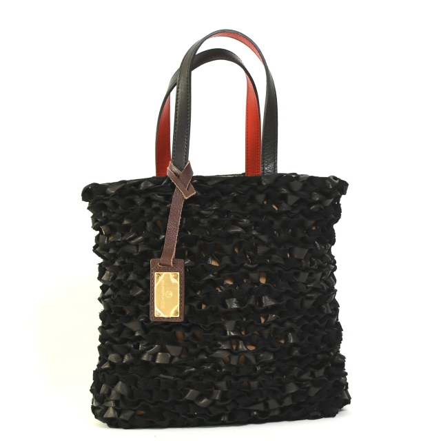 embrace(エンブレイス) 手編み レザーニッティング ミニトートBag EB-7518