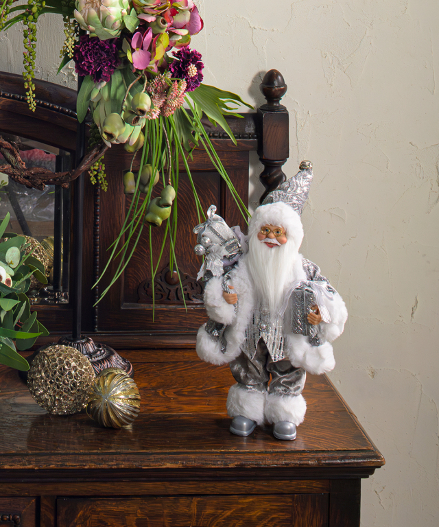 サンタクロースs25-sil クリスマス アートフラワー アーティフィシャル